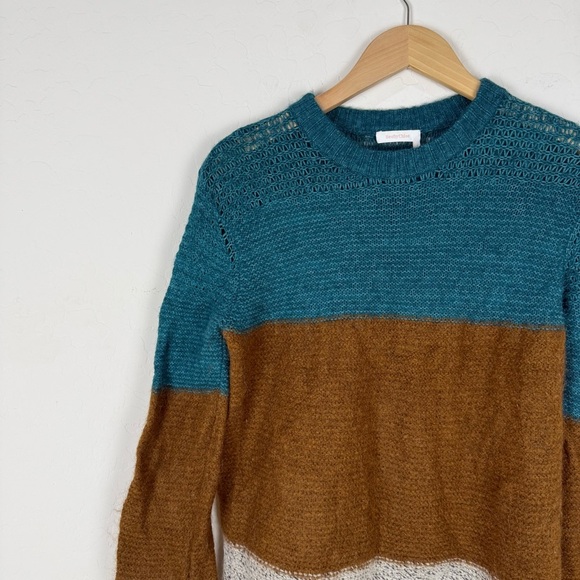 See By Chloé Brown & Blue Wool Color Block Sweater - Picture 4 of 8